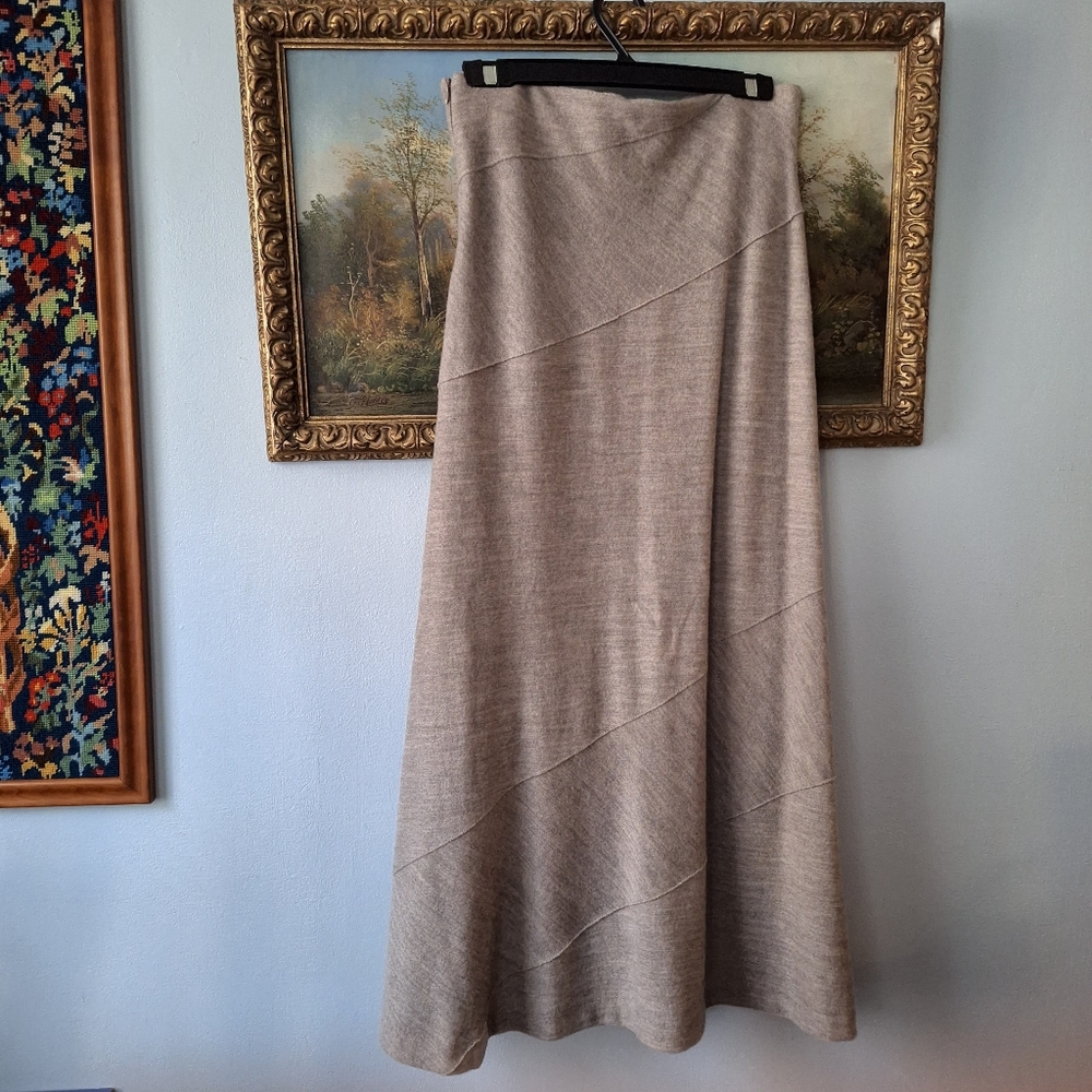 62. Vintage Olsen Europe Wool Maxi Skirt.
